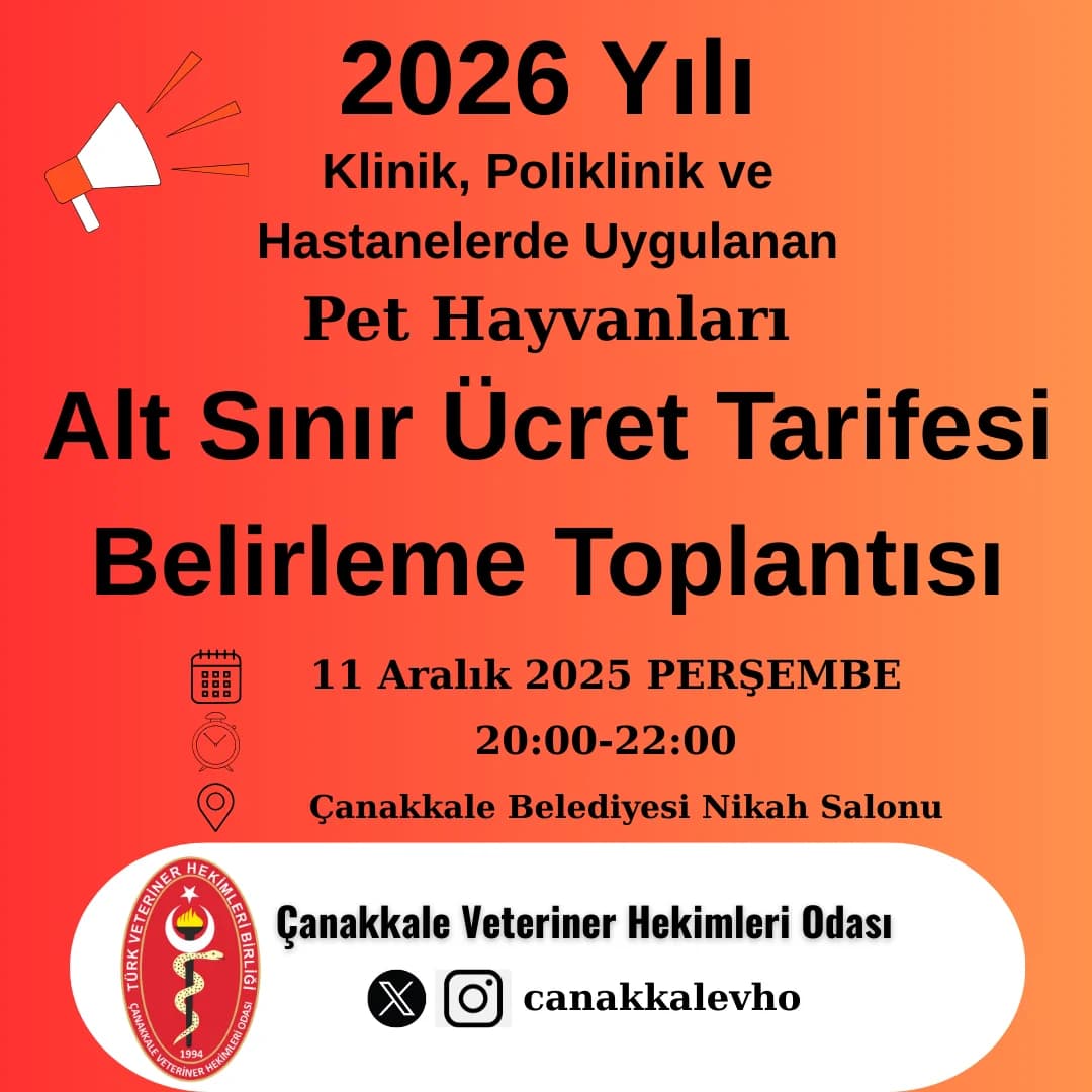 Alt Sınır Ücret Tarifesi Belirleme Toplantısı